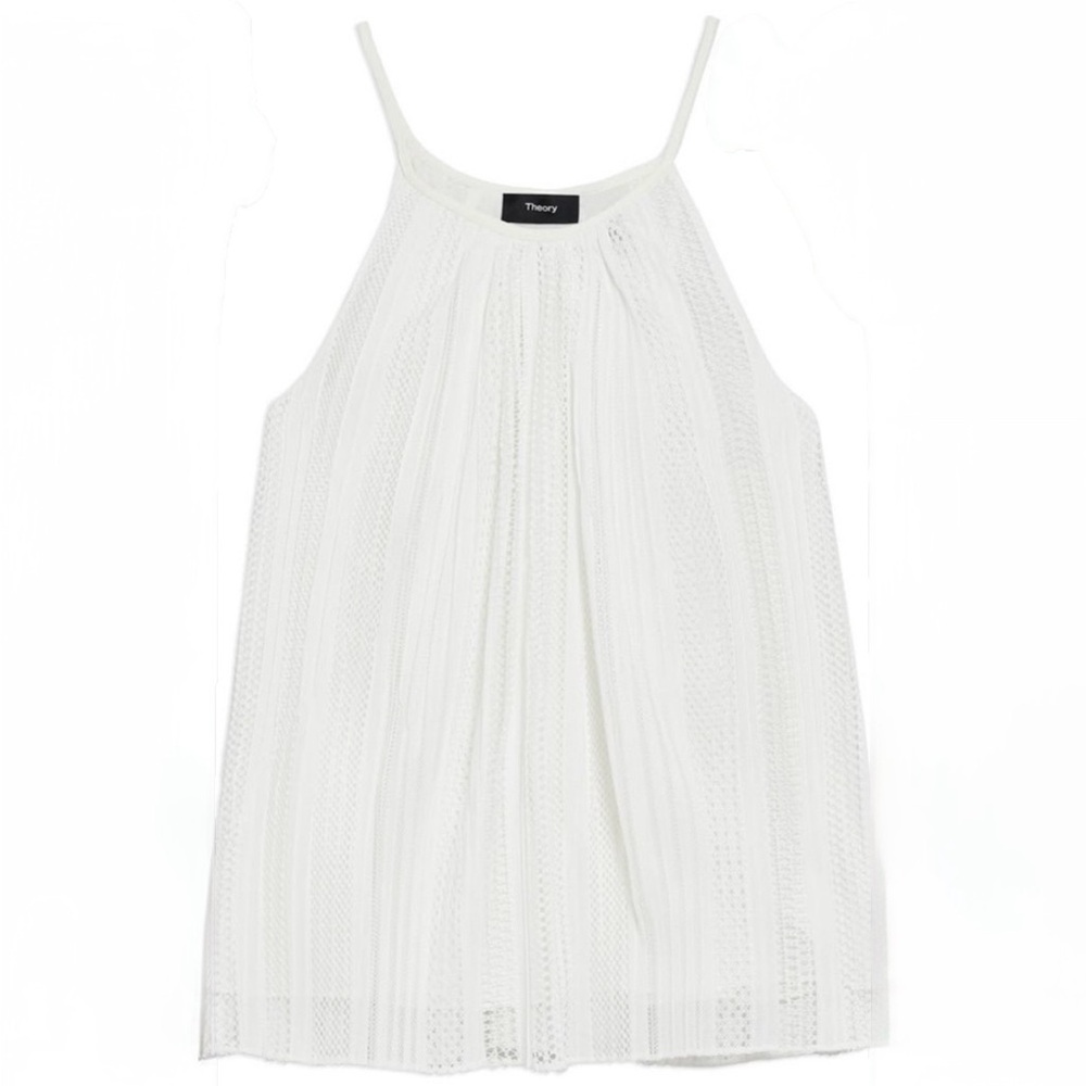 Theory Lace Pleated Halter Top